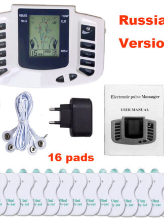 Купить Russian Version Electronic Body Slimming Pulse Massage for Muscle Relax Pain Relief Stimulator Tens Acupuncture Therapy Mach