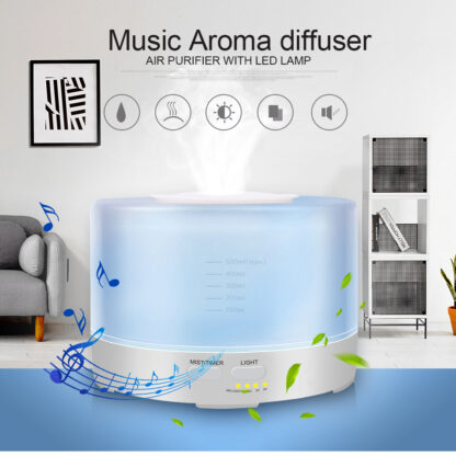 Купить Aroma diffuser 500ML Bluetooth music aroma diffuser LED color changing 12W humidifier household ultrasonic humidifier