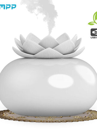 Купить 200ml Flower Essential Oil Diffuser Decorative Aromatherapy DiffusorCute Lotus Ceramic Humidifier Crafts USB Timer 12 Hours