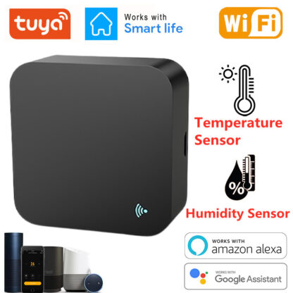 Купить Tuya Smart Wifi IR Remote Control with Temperature and Humidity Sensor for Air Conditioner TV DVD AC Work with Alexa Google Home