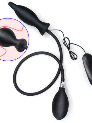 Купить Silicone Expand Inflatable Vibrating Plug Body-Safe Medical Grade Waterproof Butt Care Massager for Beginners and Advanced Users