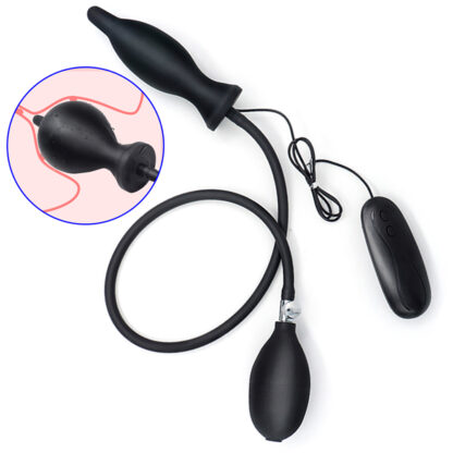 Купить Silicone Expand Inflatable Vibrating Plug Body-Safe Medical Grade Waterproof Butt Care Massager for Beginners and Advanced Users