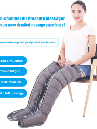 Купить 8 Air bags Electric Air Compression Massager Tall Man Waist Leg Pump Wraps Foot Ankles Calf Massage Presoterapia Pain Relaxation