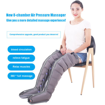 Купить 8 Air bags Electric Air Compression Massager Tall Man Waist Leg Pump Wraps Foot Ankles Calf Massage Presoterapia Pain Relaxation