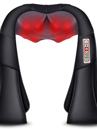 Купить 3D kneading Shiatsu Cervical Back Neck Massager Shawl Electric Roller Heat Device Manual China Home Car Shoulder Massage