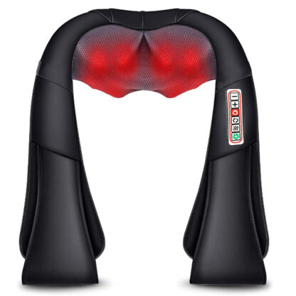 Купить 3D kneading Shiatsu Cervical Back Neck Massager Shawl Electric Roller Heat Device Manual China Home Car Shoulder Massage