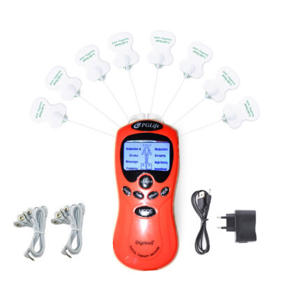 Купить Two Channels Tens Unit Electric Body Therapy Massage e-stim Pulse Pain Relax Stretching Sports Electronic Muscle Stimulator