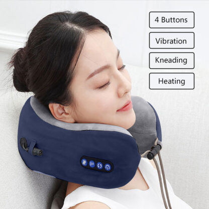 Купить U Shaped Massage Pillow Neck Massage Device Electric Neck Massager Apparatus Shoulder Back Cervical Massager For Body Relaxation