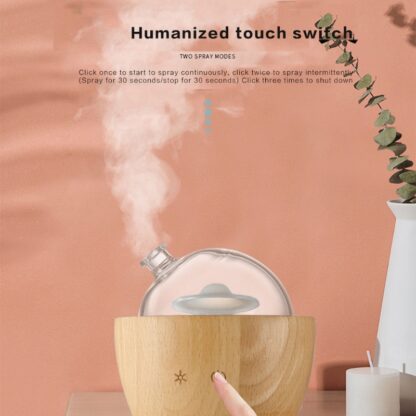 Купить Aroma Diffuser Solid Wood Glass Essential Oil Mist Ultrasonic Fragrance Aromatherapy Vaporizer Humidifier Waterless Power Off