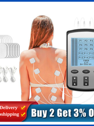 Купить TENS EMS Unit Electric Muscle Stimulator 4 Output 15 Mode Full Body Massager Physiotherapy Electrostimulator Health Care Machine