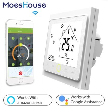 Купить WiFi Smart Thermostat Temperature Controller for Water/Electric floor Heating Water/Gas Boiler Works with Alexa Google Home