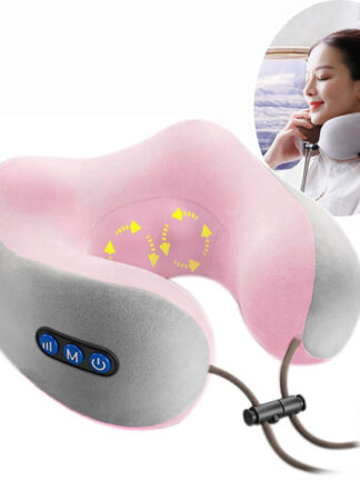 Купить Multifunctional U-shaped pillow massage pillow Electric Neck Massager Portable Shoulder Cervical Massager Travel Home Car Relax