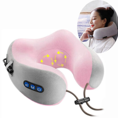 Купить Multifunctional U-shaped pillow massage pillow Electric Neck Massager Portable Shoulder Cervical Massager Travel Home Car Relax