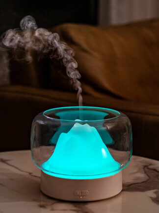 Купить BPA Free Aroma Diffuser 400ML Moutain View Essential Oil Aromatherapy Difusor With Warm and Color LED Lamp Humidificador