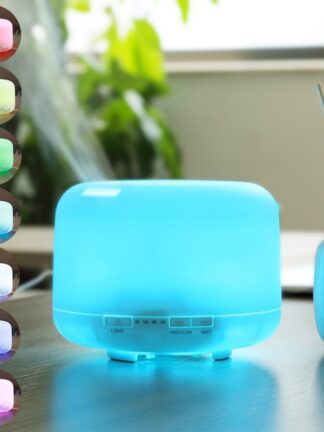 Купить 500ml Ultrasonic Air Humidifier Aroma Diffuser with 7 color Lights Electric Aromatherapy Essential Oil Aroma Diffuser Mist Maker