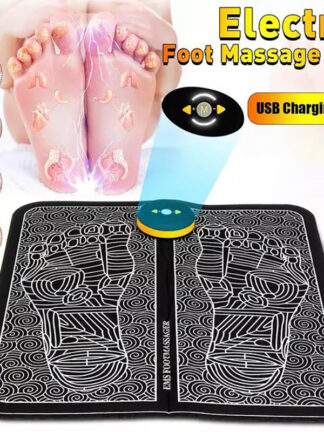 Купить electric EMS foot massager Mat electricos tens Health Care electrodes physiotherapy massage Feet Reflexology relax salud masaje