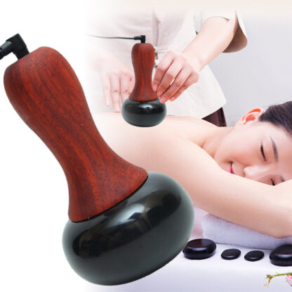 Купить Hot Stone Electric Gua Sha Massager Natural Stone Needle GuaSha Scraping Back Neck Face Massage Relax Muscles Skin Lift Care Spa