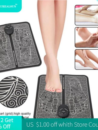 Купить EMS Acupuncture electric foot massager mat tens electrodes masajeador Circulation Feet health care muscle relax salud massage