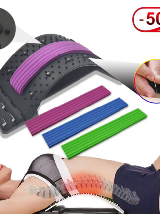 Купить Magnetic Theapy Adjustable Back massager Stretcher Neck Back Massager Cervical Pilow Lumbar Spine port Corrector pain Relief