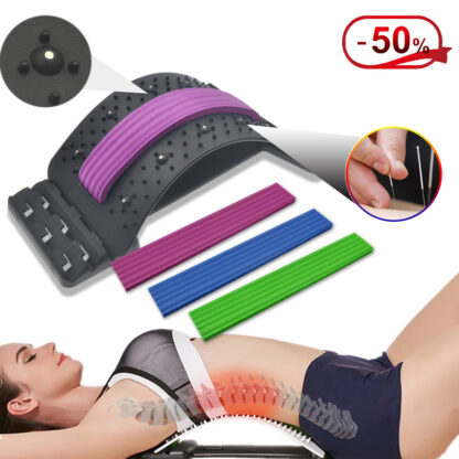 Купить Magnetic Theapy Adjustable Back massager Stretcher Neck Back Massager Cervical Pilow Lumbar Spine port Corrector pain Relief