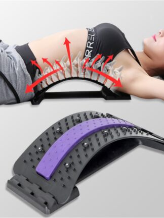 Купить Back Massager Stretcher Equipment Massageador Magic port Stretch Fitness Relaxation Spine Pain Lumbar Relief Back Stretcher