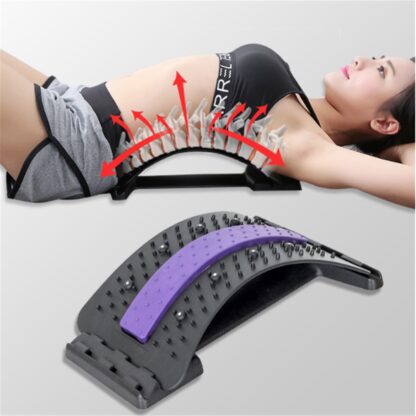 Купить Back Massager Stretcher Equipment Massageador Magic port Stretch Fitness Relaxation Spine Pain Lumbar Relief Back Stretcher