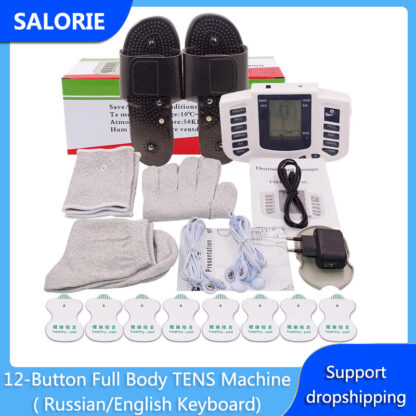 Купить Electrical Full Body Muscle Stimulator Massager EMS Pulse TENS Acupuncture Digital Therapy Machine Foot Massager Physiotherapy