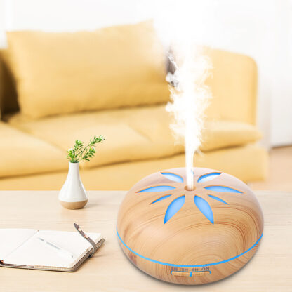 Купить 500ml creative flower petal humidifier 12W ultrasonic aroma diffuser household air purifier 7 color led gradient air freshener