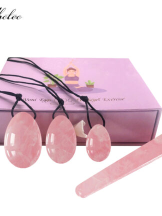 Купить Natural Rose Quartz Yoni Egg Jade Eggs Women Kegel Exerciser Vaginal Muscles Tightening Ball Jade Massager Crystal Kegel Eggs