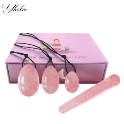 Купить Natural Rose Quartz Yoni Egg Jade Eggs Women Kegel Exerciser Vaginal Muscles Tightening Ball Jade Massager Crystal Kegel Eggs