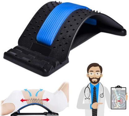 Купить Back Massager Stretcher Equipment Massage Tools Massageador Magic Stretch Fitness Lumbar port Relaxation Spine Pain Relief