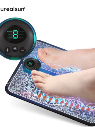 Купить Electric EMS Health Care relax foot massager mat massageador pes muscular Feet Reflexology masaje salud electrodos estimulador