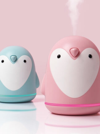 Купить Ultrasonic Air Humidifier USB Aroma Diffuser Penguin 3 in 1 Colorful Night Light Electric Essential Car Air Purifier Mist Maker