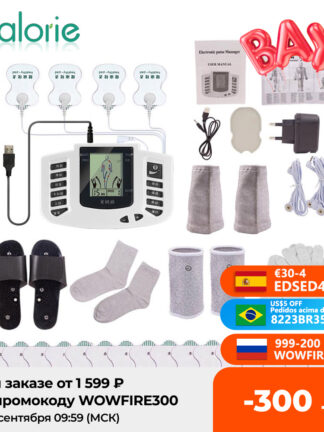 Купить Tens Machine Massager EMS Electronic Pulse Massager Electrical Nerve Muscle Stimulator Acupuncture Low Frequency Physiotherapy