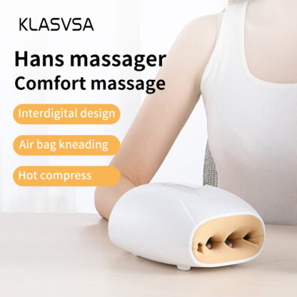 Купить Chargeable Portable Air Compression Hand Massager Heated Finger Massager 6 modes 3 levels of strength Massage Relaxation