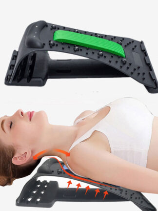 Купить Neck and Back Stretch Massage Magnetic Therapy Acupressure Stretcher Fitness Equipment Lumbar Cervical Spine port pain Relief