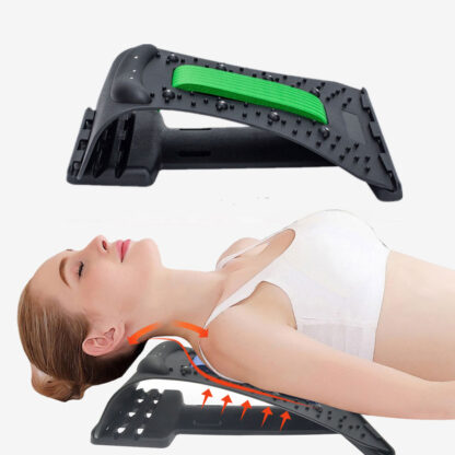 Купить Neck and Back Stretch Massage Magnetic Therapy Acupressure Stretcher Fitness Equipment Lumbar Cervical Spine port pain Relief