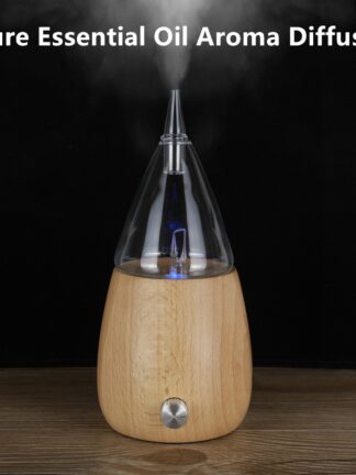 Купить Waterless Aroma Essential Oils Diffuser Wood Glass Aromatherapy Fragrance Diffuser No Water Scent Nebulizer Vaporizer For Home