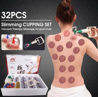Купить 12 24 32Pcs Medical Chinese Vacuum Body Cupping Massager Therapy Cans Vacuum Cupping Slimming Body Massager Relax Banks Tank