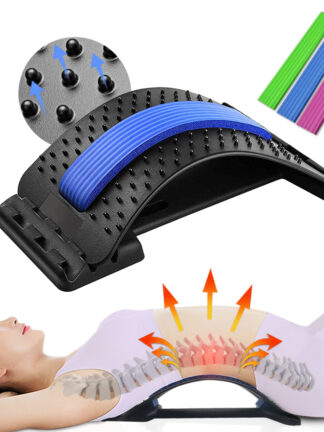 Купить Adjustable Magic Back Massager Stretcher Lumbar Relief Device Fitness Waist port Relaxation Spine Chiropractor Pain Relieve