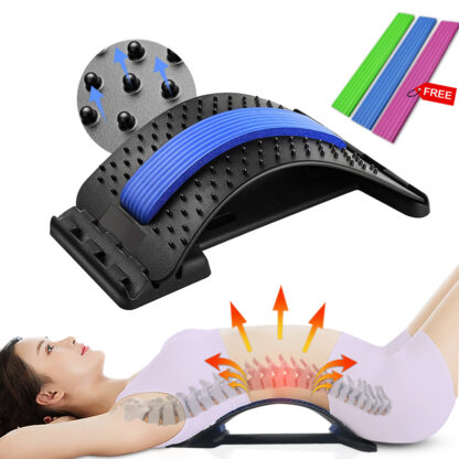 Купить Adjustable Magic Back Massager Stretcher Lumbar Relief Device Fitness Waist port Relaxation Spine Chiropractor Pain Relieve