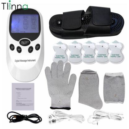 Купить Digital Electric Tens Acupuncture Muscle Stimulator Therapy Tens Back Neck Massager Full Body EMS 8 Models Health Care Machine