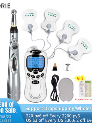 Купить EMS TENS Unit Health Herald Digital Therapy Machine Acupuncture Pen Meridians Laser Meridian Energy Body Massage Pen Health Care