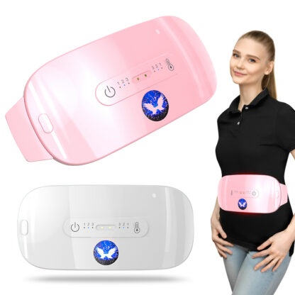 Купить Waist Massage Instrument Infrared Heating Warm Belt Vibrating Massage Usb Charging Waist Protection Relief Menstrual Pain