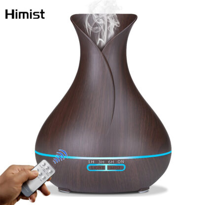 Купить Aromatherapy Humificador Oil Diffuser Ultrasonic Mist Maker Fogger with LED Lamp Wood Grain Air Aroma Humidifier Humificadores