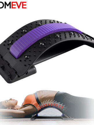 Купить Back Massager Stretcher Sciatica Body Massage Correction Tool Stretch Fitness Lumbar Relaxation Spine Deck Pain Relief