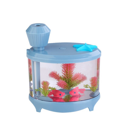 Купить Creative Fish Tank Air Humidifier Colorful Night Light DC5V USB 460ML Capacity Water Diffuser Mute Ultrasonic Mist Maker