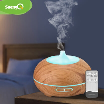 Купить saengQ Electric Aroma Diffuser 400ML Air Humidifier Remote Control Cool Mist Maker Fogger Essential Oil Diffuser With LED Lamp