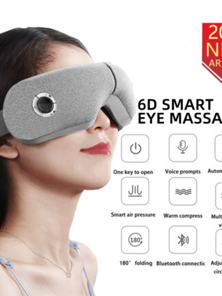 Купить 6D Smart Airbag Vibration Eye Massager Protein Cortex Graphene Heating Music Bluetooth To Relieve Fatigue And Dark Circles