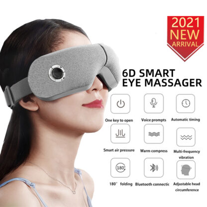 Купить 6D Smart Airbag Vibration Eye Massager Protein Cortex Graphene Heating Music Bluetooth To Relieve Fatigue And Dark Circles